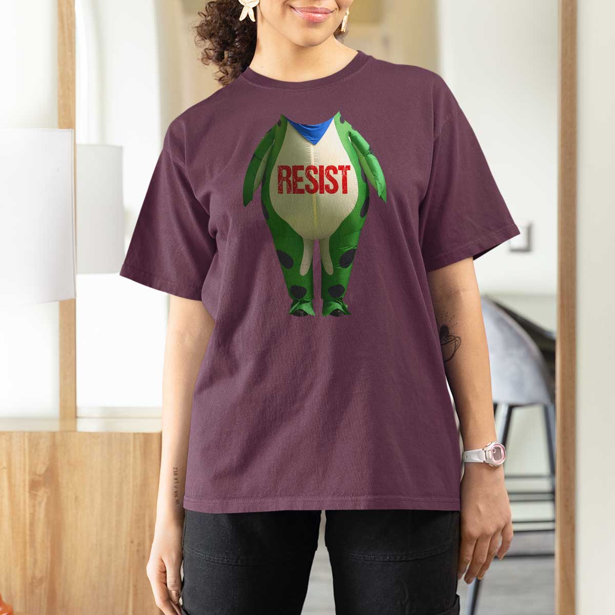 Portland Frog T Shirt For Women Funny Political Costume Protest Resist - Wonder Print Shop