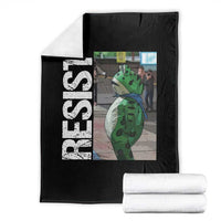 Portland Frog Protest Throw Blanket Vintage Activist Resistance - Wonder Print Shop