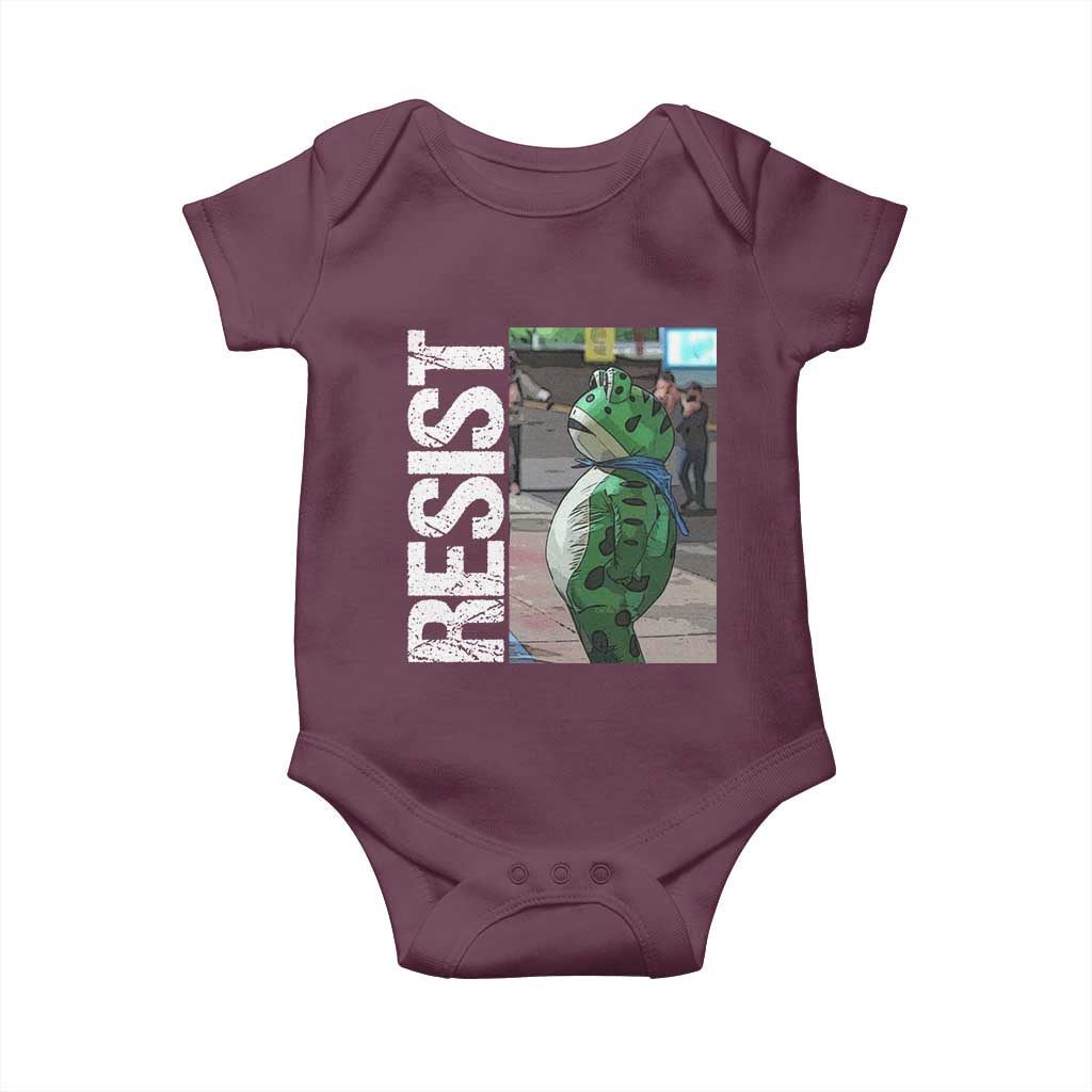Portland Frog Protest Baby Onesie Vintage Activist Resistance - Wonder Print Shop