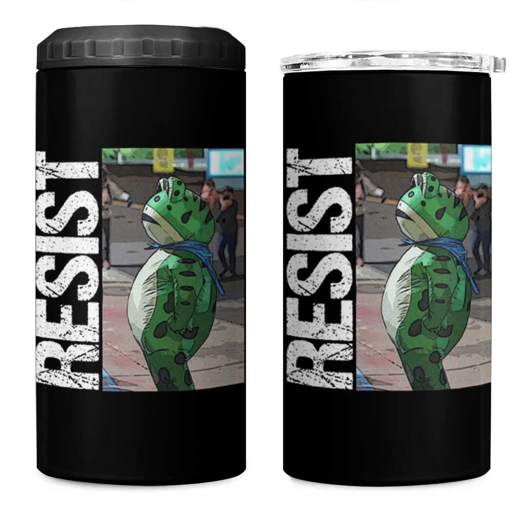 Portland Frog Protest 4 in 1 Can Cooler Tumbler Vintage Activist Resistance - Wonder Print Shop