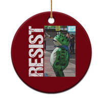 Portland Frog Protest Ceramic Ornament Vintage Activist Resistance - Wonder Print Shop