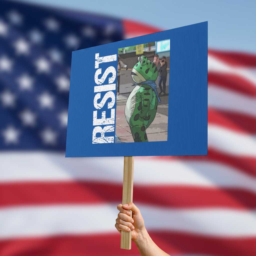 Portland Frog Protest Protest Sign Vintage Activist Resistance - Wonder Print Shop