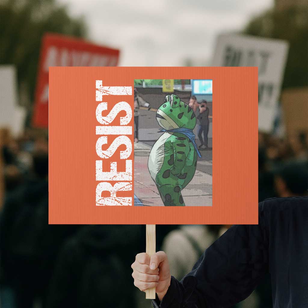 Portland Frog Protest Protest Sign Vintage Activist Resistance - Wonder Print Shop