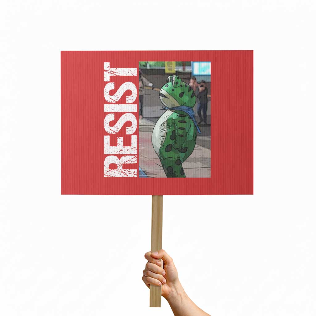 Portland Frog Protest Protest Sign Vintage Activist Resistance - Wonder Print Shop