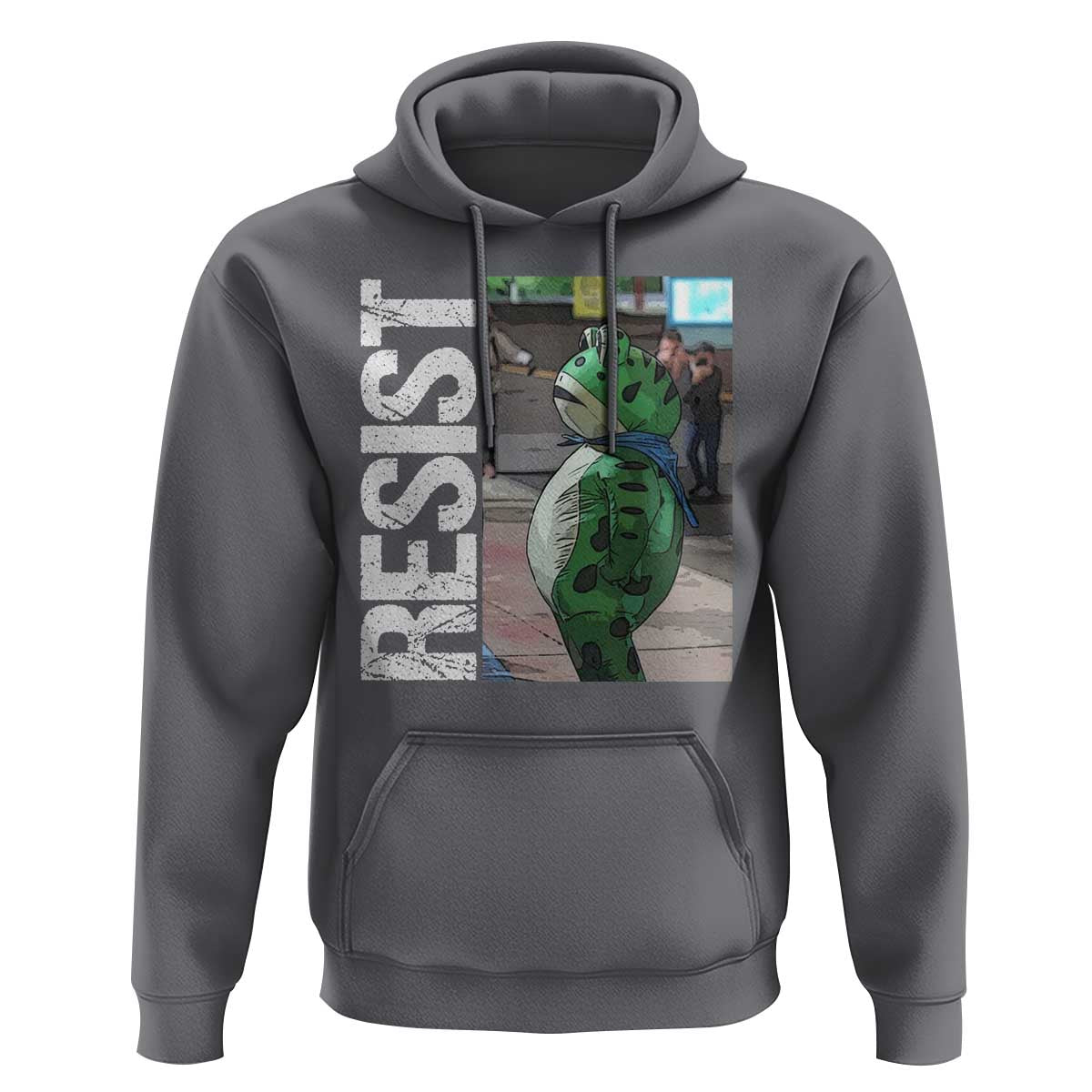 Portland Frog Protest Hoodie Vintage Activist Resistance - Wonder Print Shop