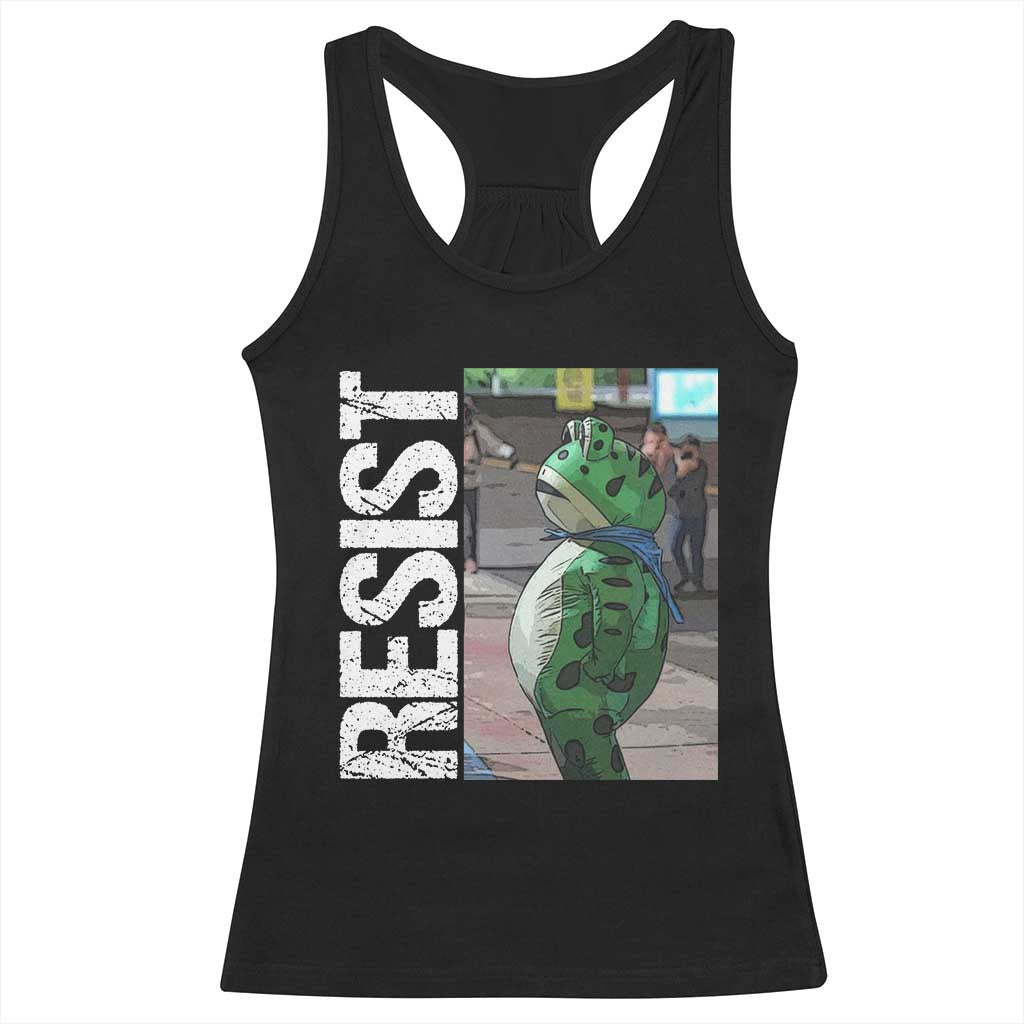 Portland Frog Protest Racerback Tank Top Vintage Activist Resistance - Wonder Print Shop