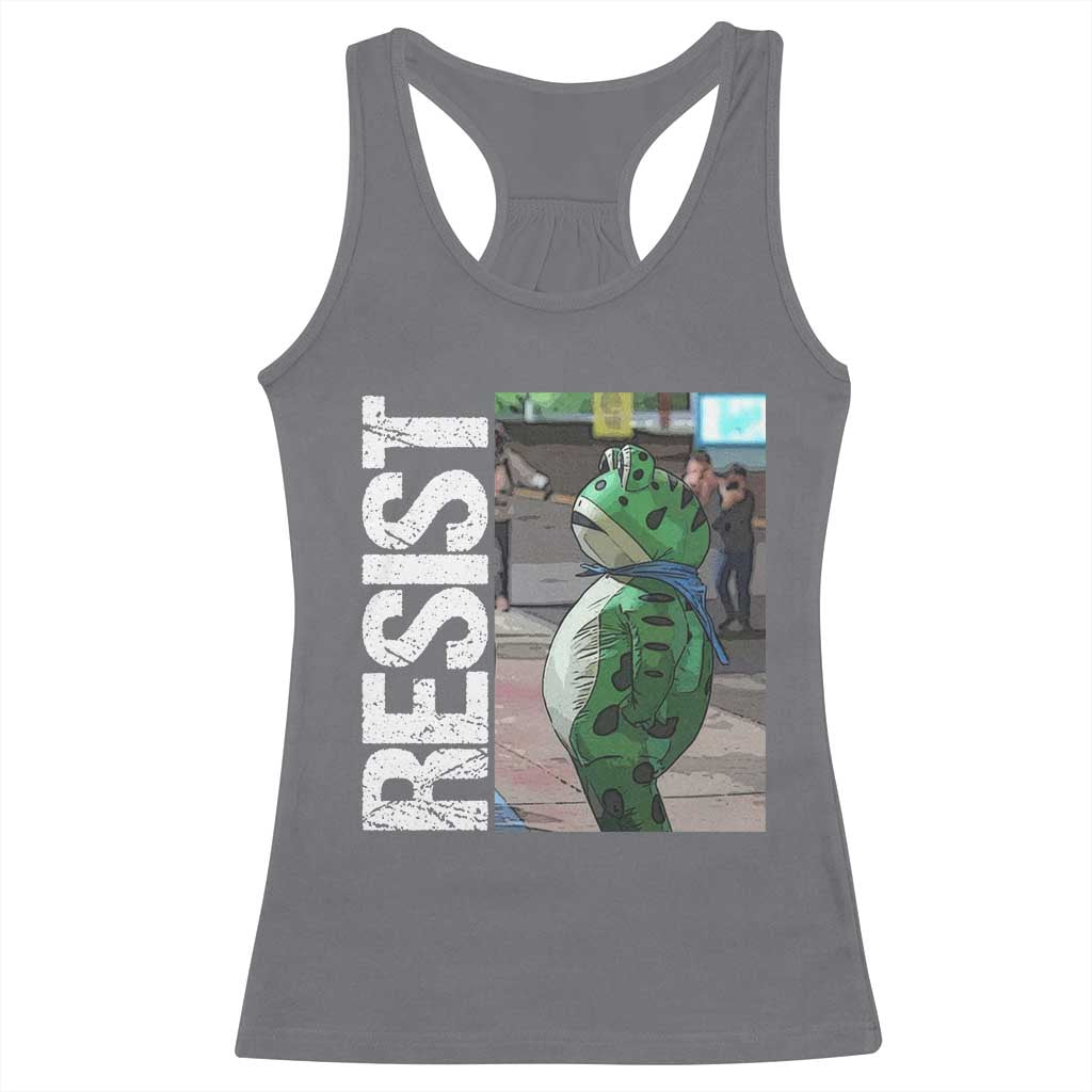Portland Frog Protest Racerback Tank Top Vintage Activist Resistance - Wonder Print Shop