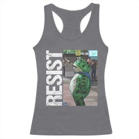 Portland Frog Protest Racerback Tank Top Vintage Activist Resistance - Wonder Print Shop