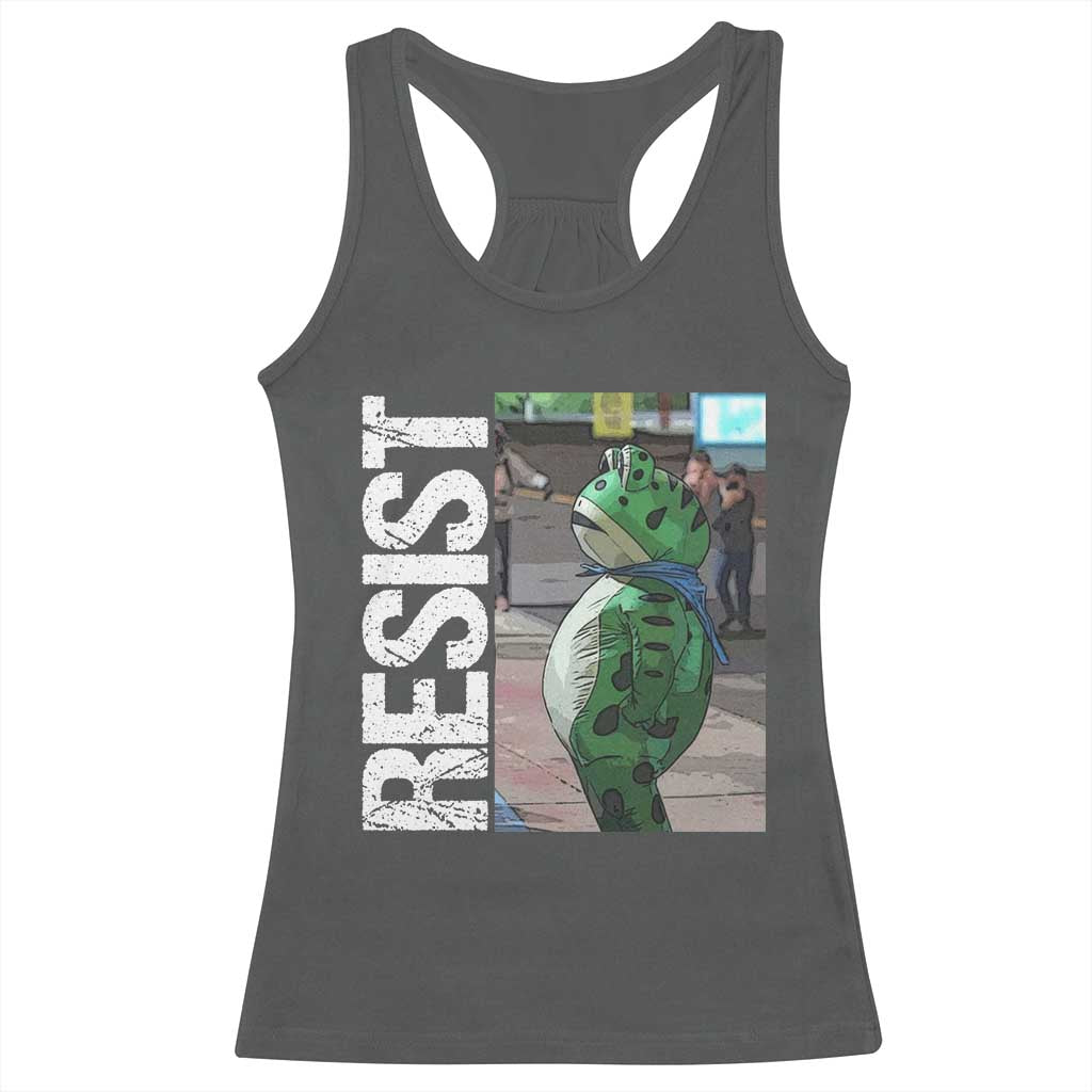Portland Frog Protest Racerback Tank Top Vintage Activist Resistance - Wonder Print Shop