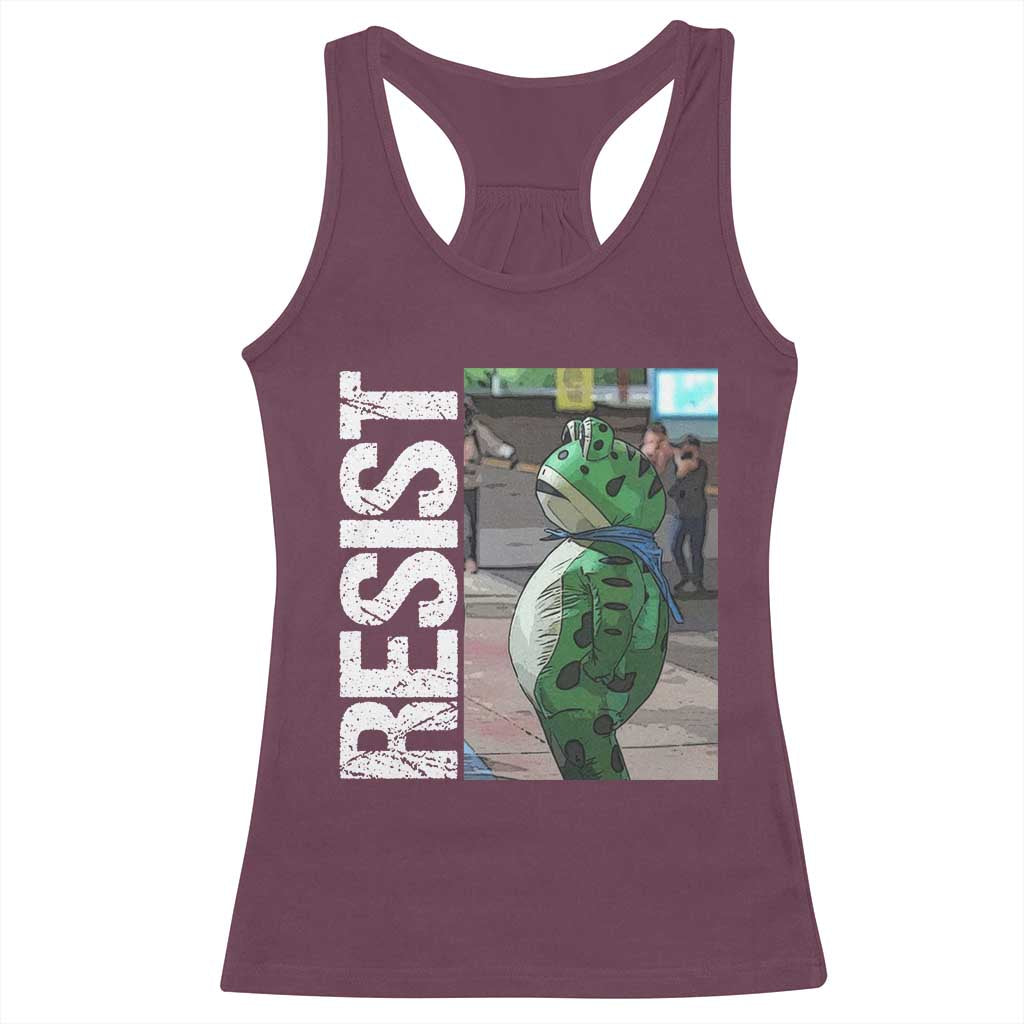 Portland Frog Protest Racerback Tank Top Vintage Activist Resistance - Wonder Print Shop