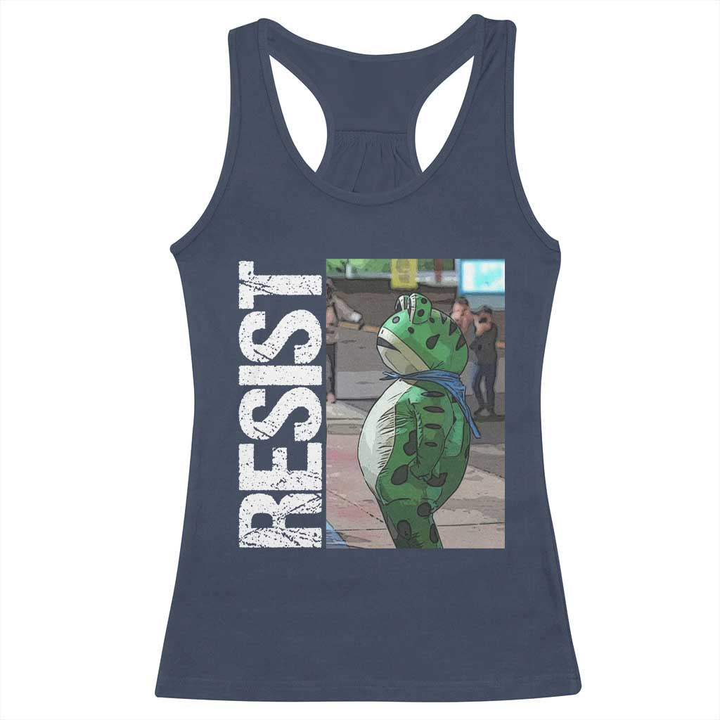Portland Frog Protest Racerback Tank Top Vintage Activist Resistance - Wonder Print Shop