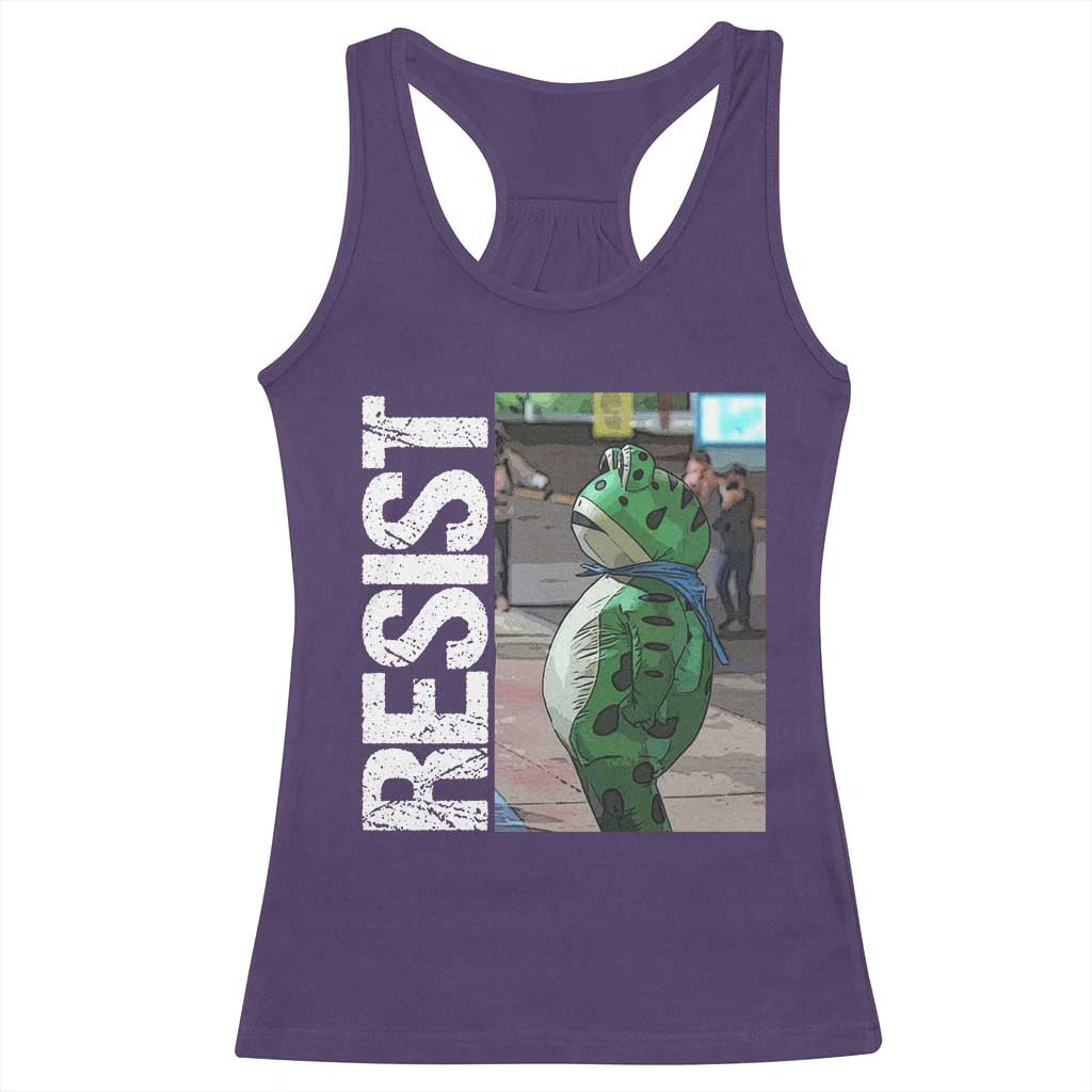 Portland Frog Protest Racerback Tank Top Vintage Activist Resistance - Wonder Print Shop