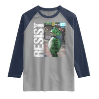 Portland Frog Protest Raglan Shirt Vintage Activist Resistance - Wonder Print Shop