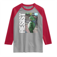 Portland Frog Protest Raglan Shirt Vintage Activist Resistance - Wonder Print Shop