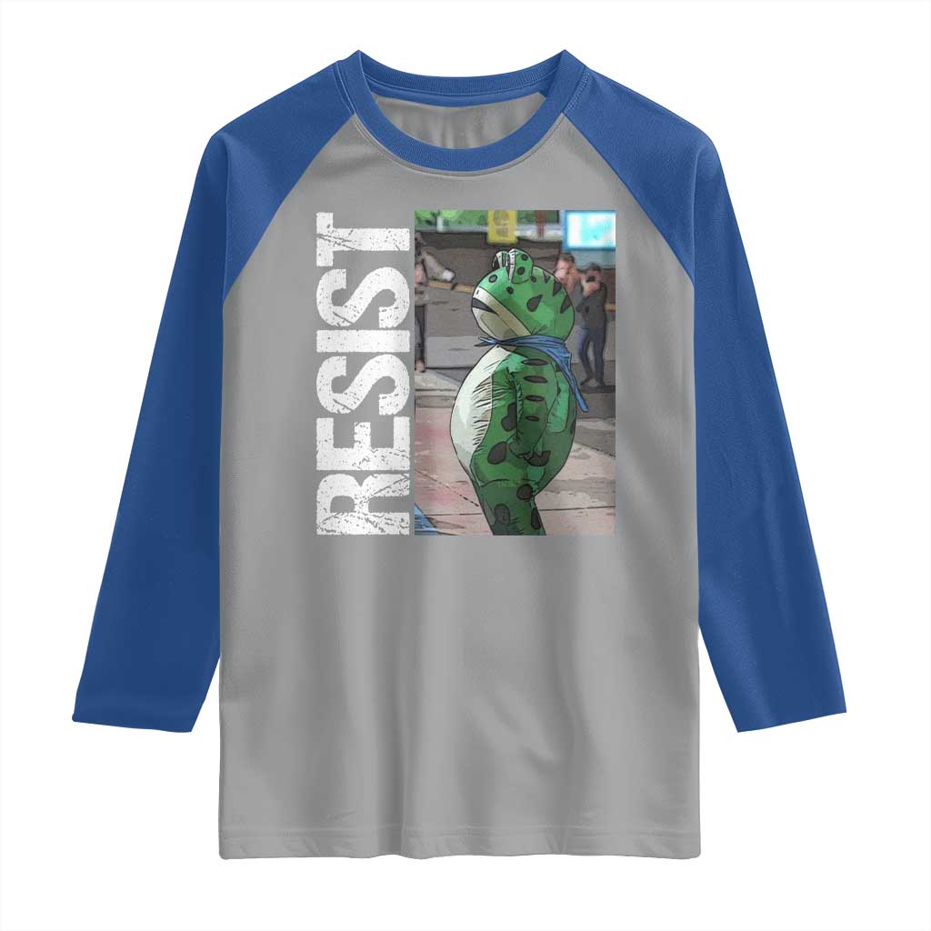 Portland Frog Protest Raglan Shirt Vintage Activist Resistance - Wonder Print Shop