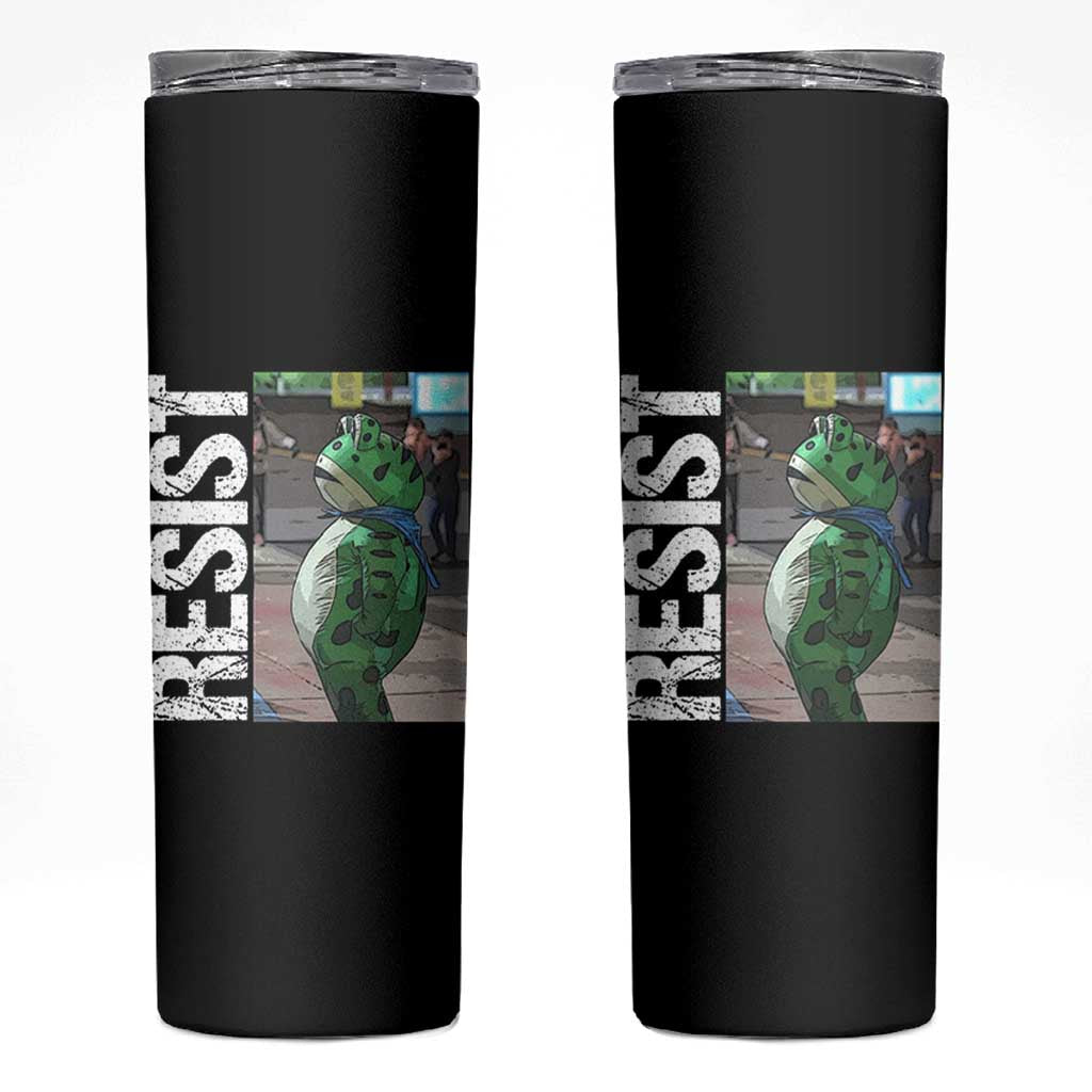 Portland Frog Protest Skinny Tumbler Vintage Activist Resistance - Wonder Print Shop