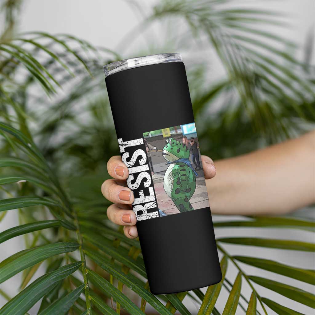 Portland Frog Protest Skinny Tumbler Vintage Activist Resistance - Wonder Print Shop