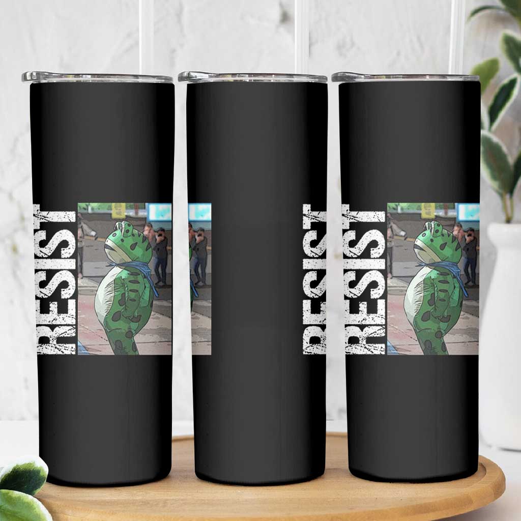 Portland Frog Protest Skinny Tumbler Vintage Activist Resistance - Wonder Print Shop