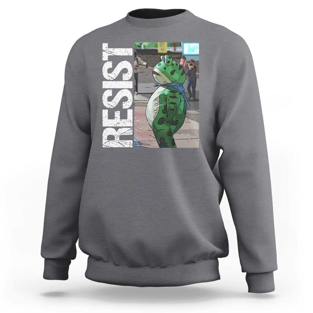 Portland Frog Protest Sweatshirt Vintage Activist Resistance - Wonder Print Shop