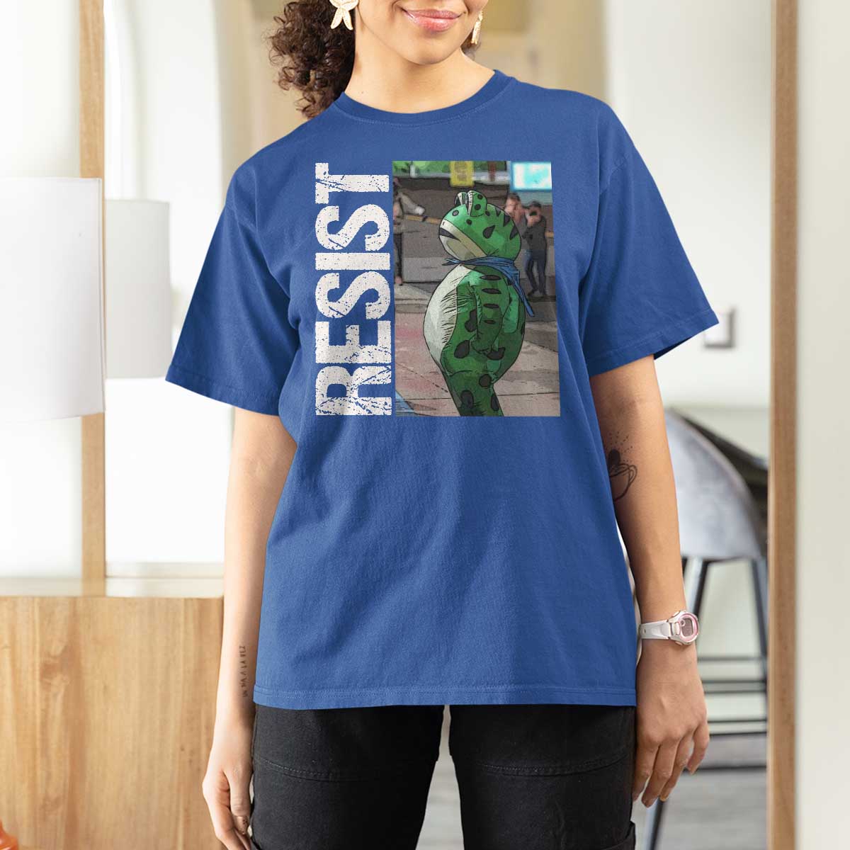 Portland Frog Protest T Shirt For Women Vintage Activist Resistance - Wonder Print Shop