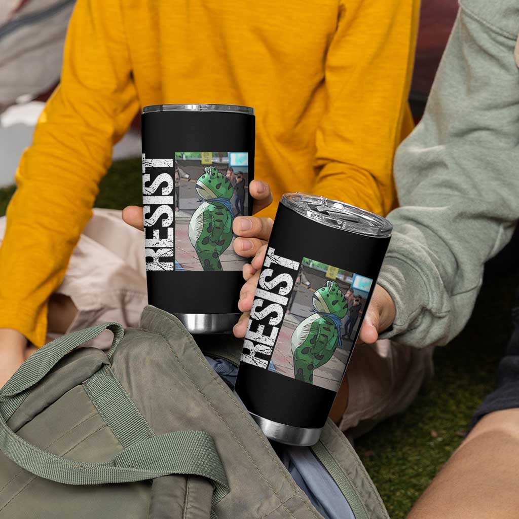 Portland Frog Protest Tumbler Cup Vintage Activist Resistance - Wonder Print Shop