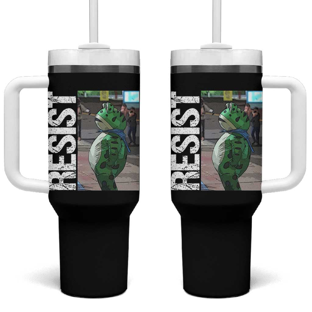 Portland Frog Protest Tumbler With Handle Vintage Activist Resistance - Wonder Print Shop