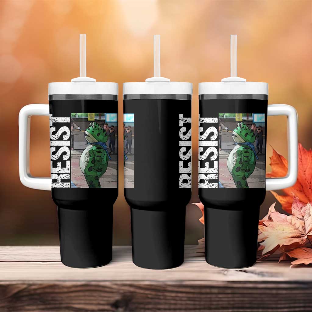 Portland Frog Protest Tumbler With Handle Vintage Activist Resistance - Wonder Print Shop
