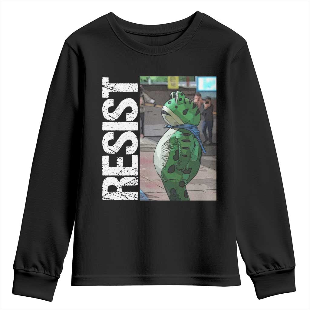 Portland Frog Protest Youth Sweatshirt Vintage Activist Resistance - Wonder Print Shop