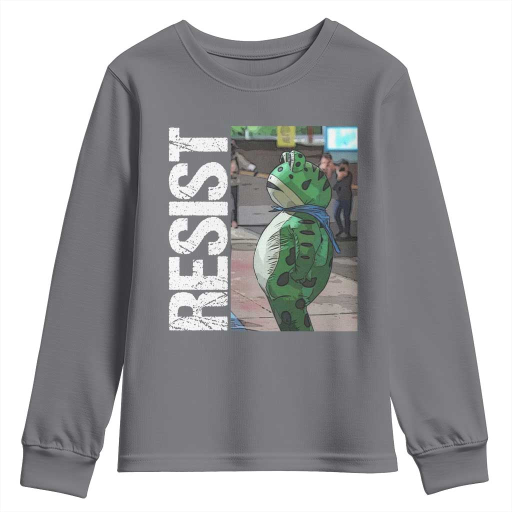 Portland Frog Protest Youth Sweatshirt Vintage Activist Resistance - Wonder Print Shop