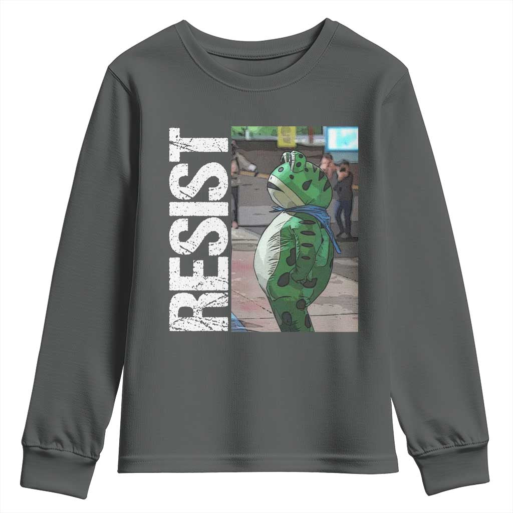 Portland Frog Protest Youth Sweatshirt Vintage Activist Resistance - Wonder Print Shop