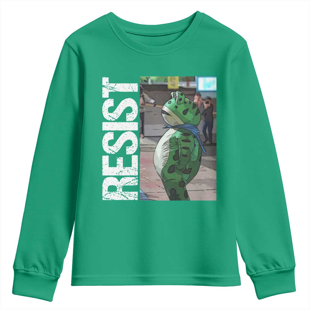 Portland Frog Protest Youth Sweatshirt Vintage Activist Resistance - Wonder Print Shop