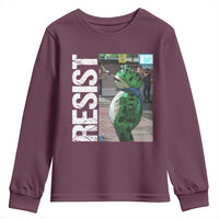 Portland Frog Protest Youth Sweatshirt Vintage Activist Resistance - Wonder Print Shop