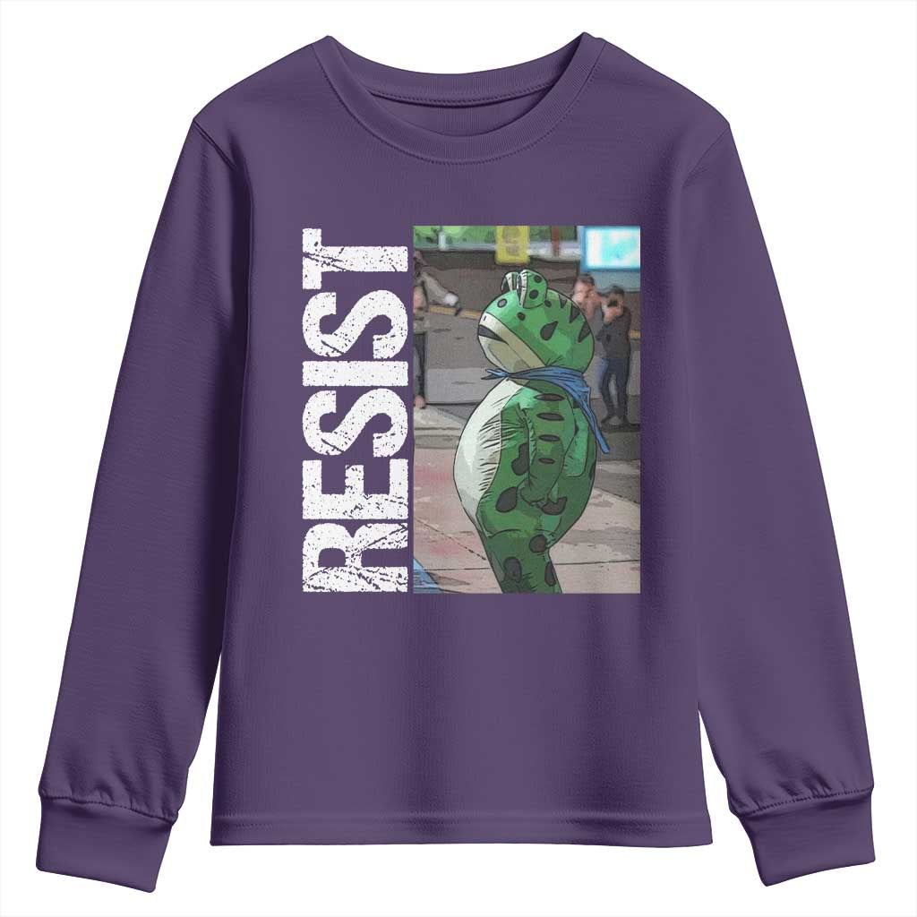 Portland Frog Protest Youth Sweatshirt Vintage Activist Resistance - Wonder Print Shop