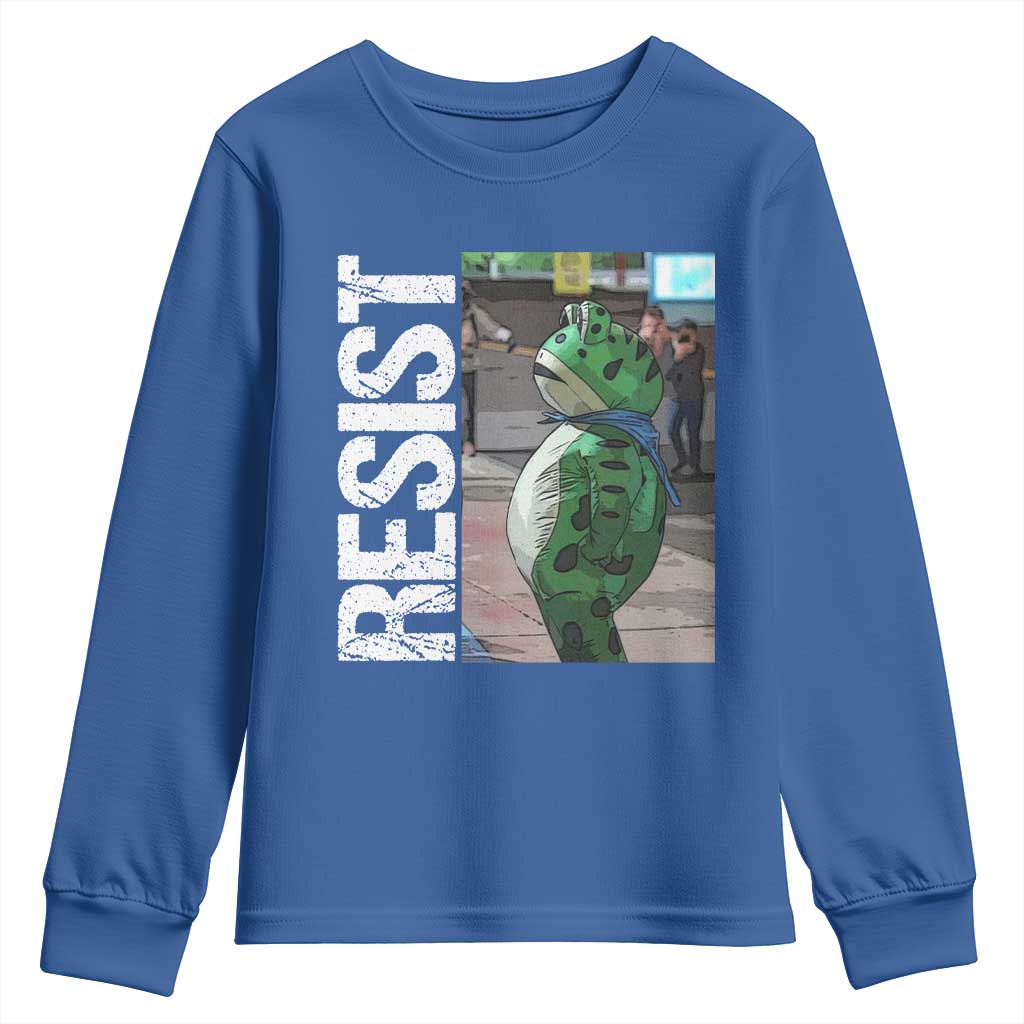 Portland Frog Protest Youth Sweatshirt Vintage Activist Resistance - Wonder Print Shop