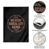 Radical Left Agenda Political Garden Flag Equality Justice Climate Rights Liberal Satire - Wonder Print Shop