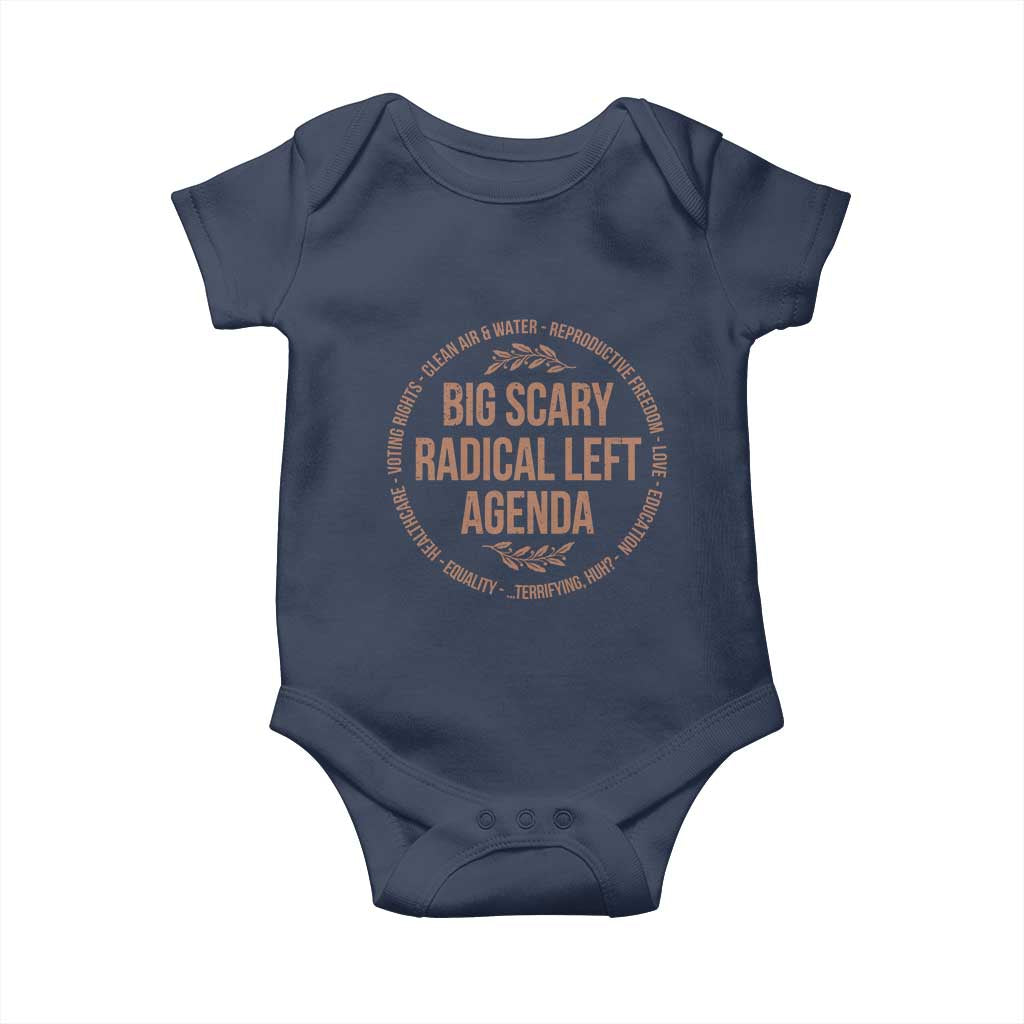 Radical Left Agenda Political Baby Onesie Equality Justice Climate Rights Liberal Satire - Wonder Print Shop