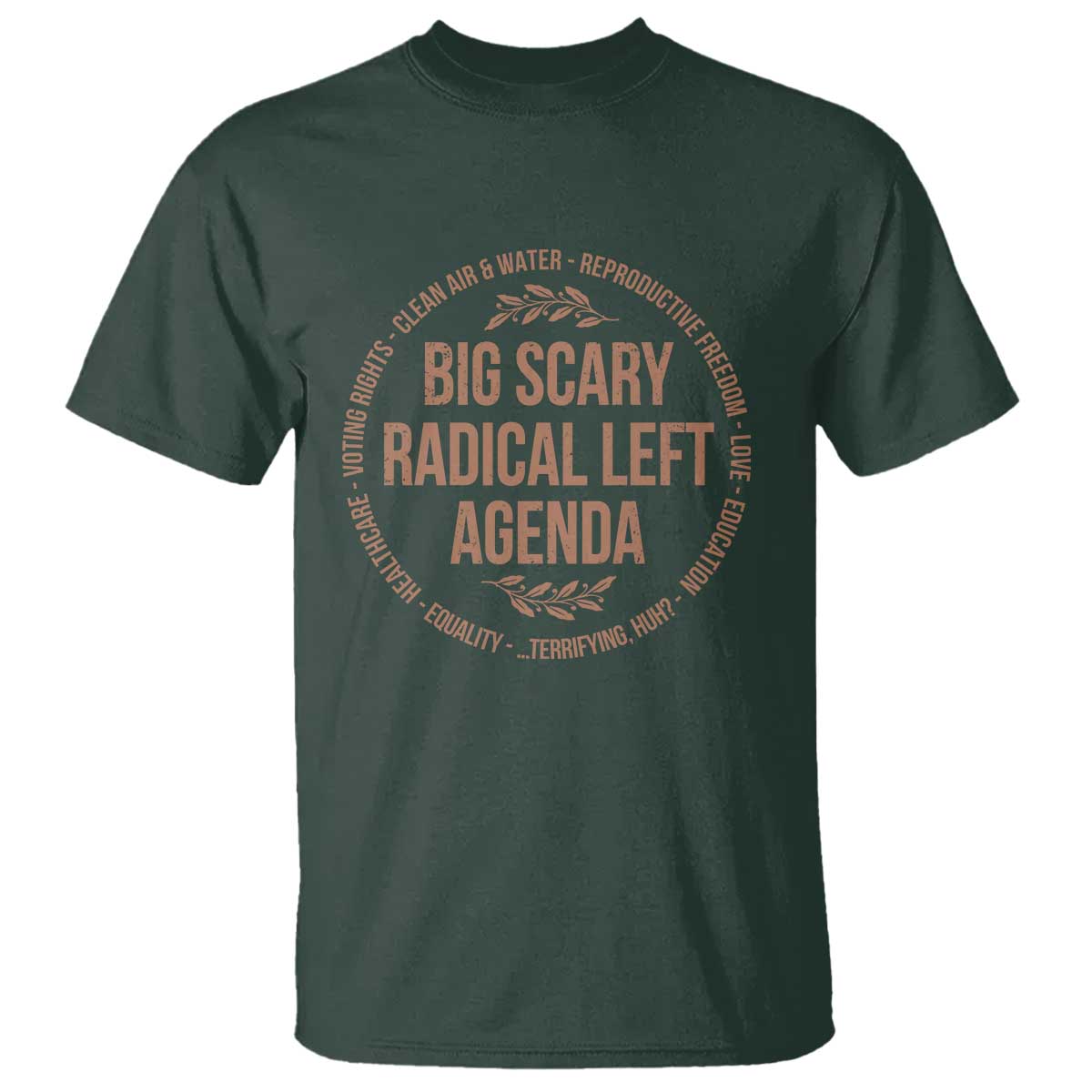 Radical Left Agenda Political T Shirt Equality Justice Climate Rights Liberal Satire - Wonder Print Shop