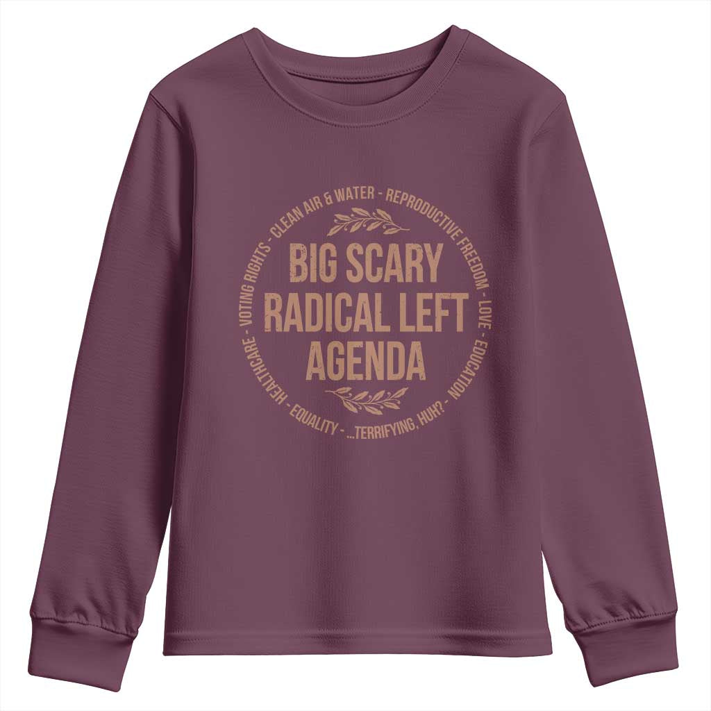 Radical Left Agenda Political Youth Sweatshirt Equality Justice Climate Rights Liberal Satire - Wonder Print Shop