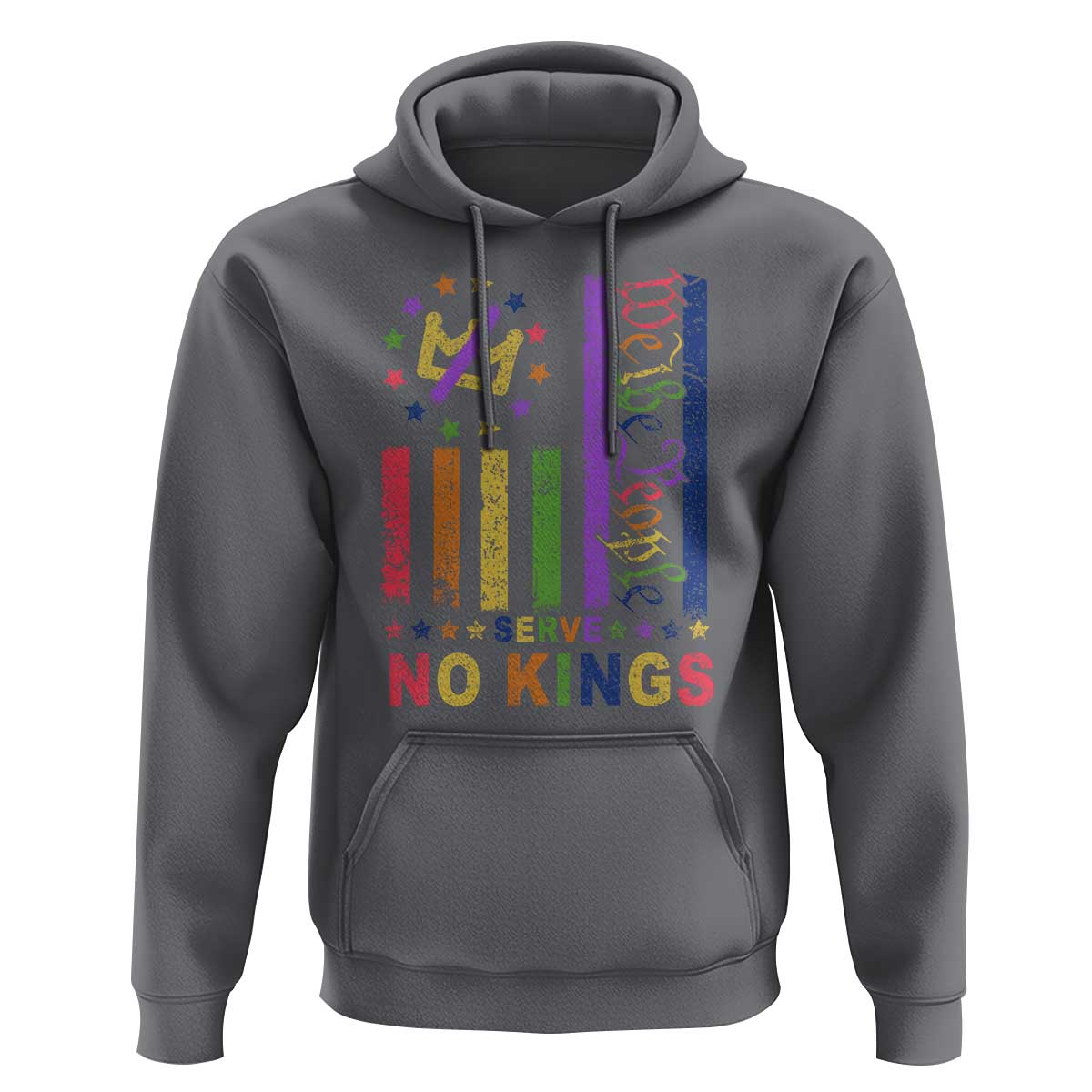 We The People No Kings in America Hoodie Protest LGBTQ+ American Flag - Wonder Print Shop