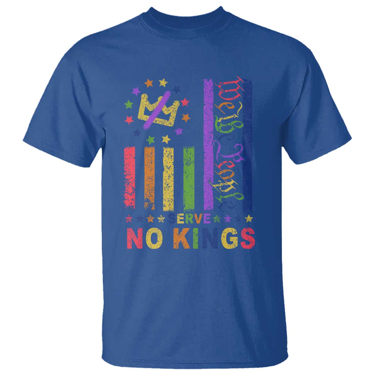 We The People No Kings in America T Shirt Protest LGBTQ+ American Flag - Wonder Print Shop