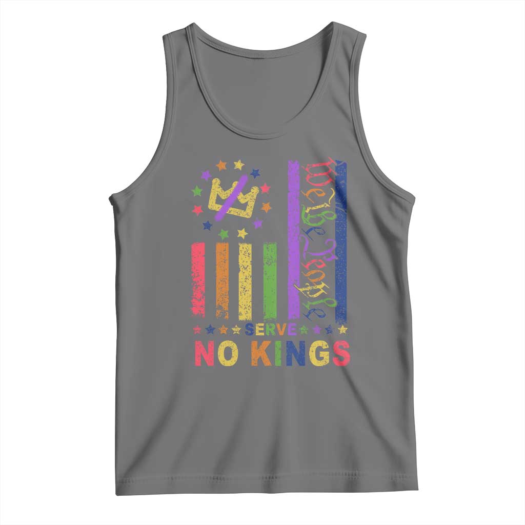 We The People No Kings in America Tank Top Protest LGBTQ+ American Flag - Wonder Print Shop