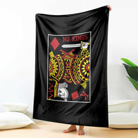 No Kings in America Throw Blanket Resist Protest Playing Card - Wonder Print Shop