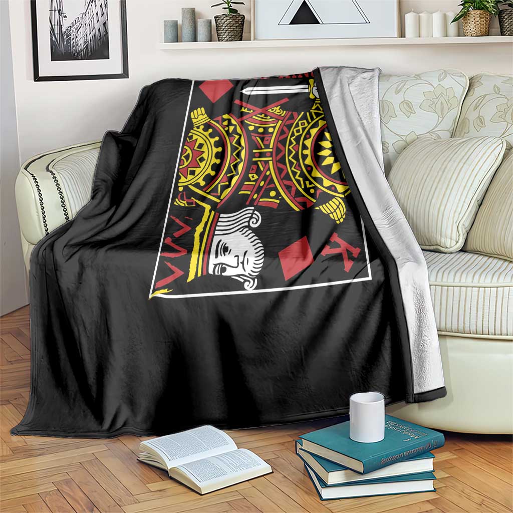 No Kings in America Throw Blanket Resist Protest Playing Card - Wonder Print Shop