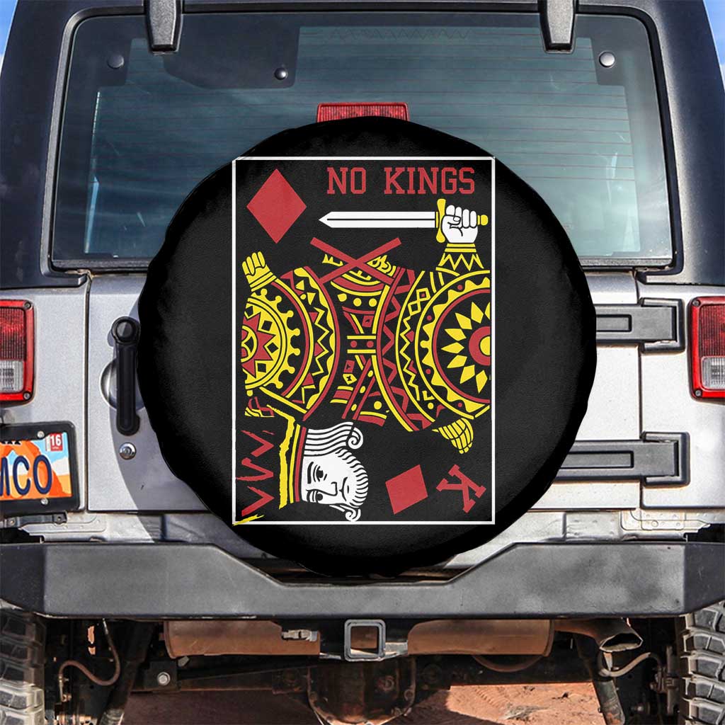 No Kings in America Spare Tire Cover Resist Protest Playing Card - Wonder Print Shop