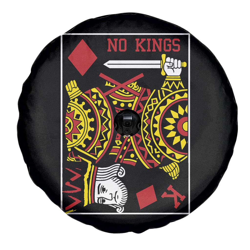 No Kings in America Spare Tire Cover Resist Protest Playing Card - Wonder Print Shop
