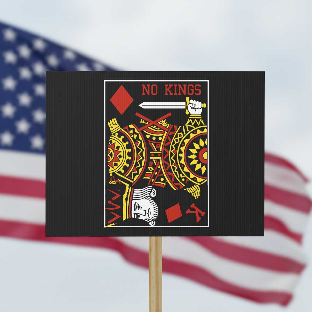 No Kings in America Protest Sign Resist Protest Playing Card - Wonder Print Shop