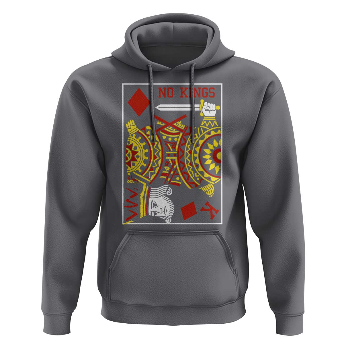 No Kings in America Hoodie Resist Protest Playing Card - Wonder Print Shop