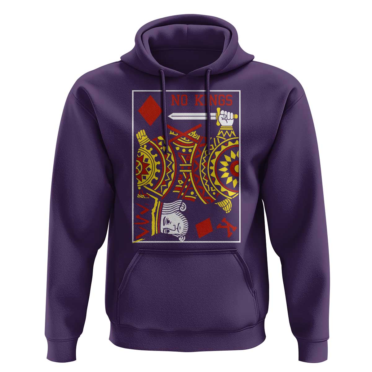 No Kings in America Hoodie Resist Protest Playing Card - Wonder Print Shop