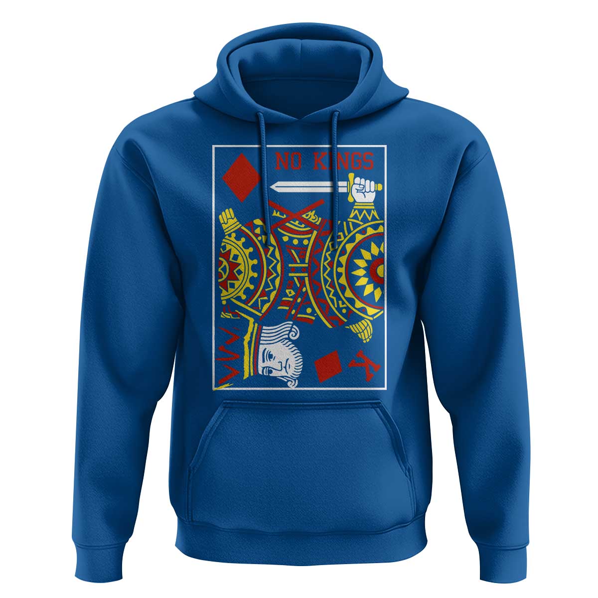 No Kings in America Hoodie Resist Protest Playing Card - Wonder Print Shop