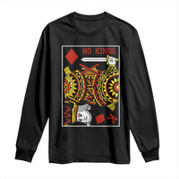 No Kings in America Long Sleeve Shirt Resist Protest Playing Card - Wonder Print Shop